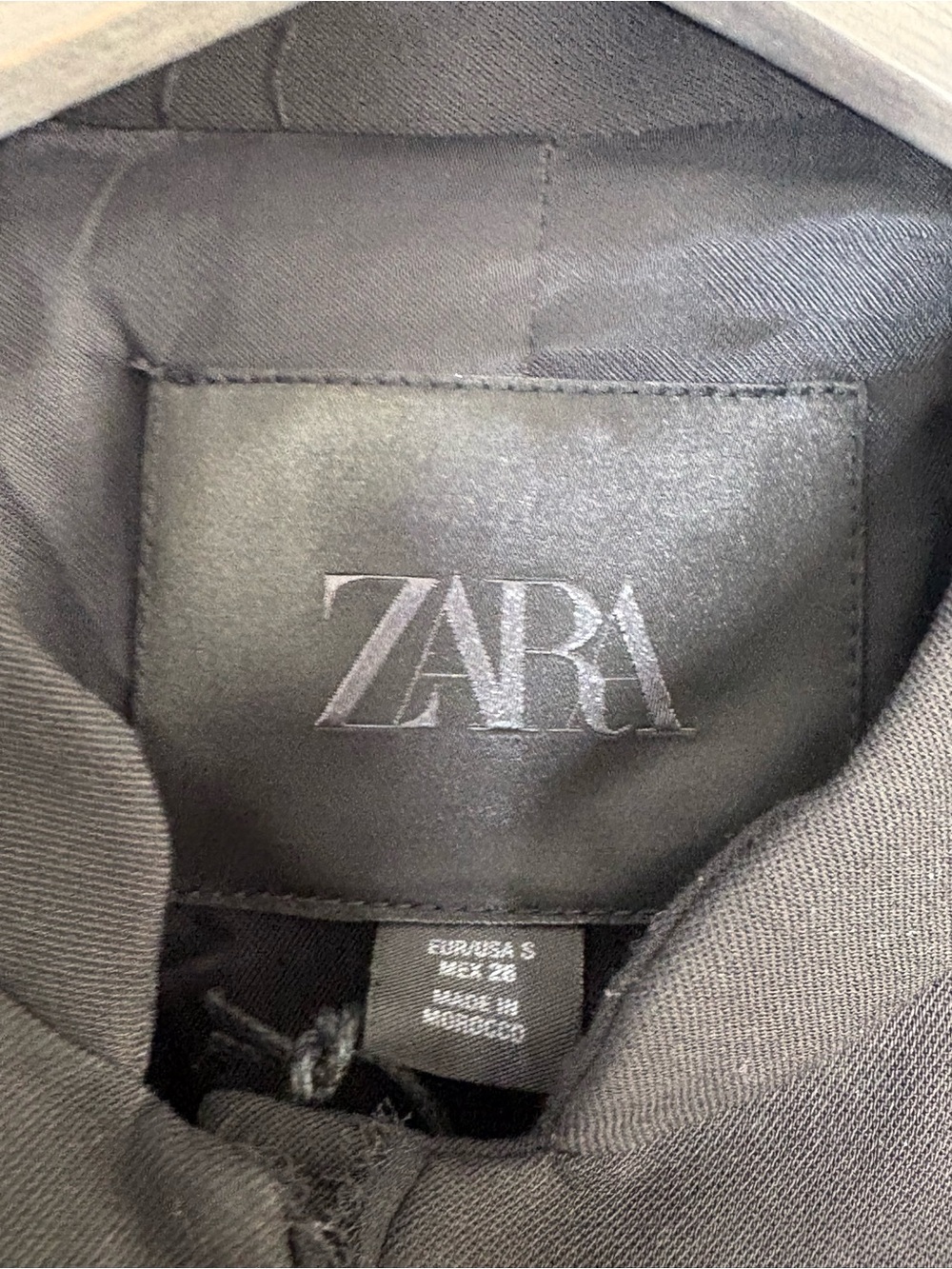 Zara Black Wool Blend Fitted Frog Clasp Blazer Military Jacket Crop Coat - Picture 10 of 12